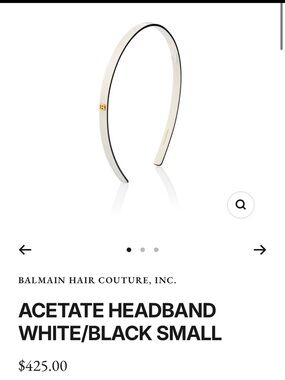 Balmain cream  and Black Acetate Headband